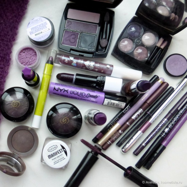Цветная неделя: сиреневый и все оттенки фиолетового в декоративной косметике